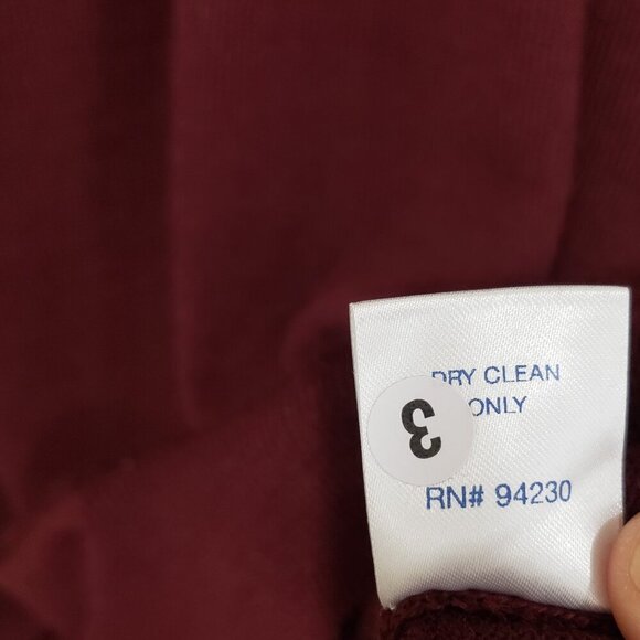 Paul Frederick Sweater Size L Maroon Extra Fine Merino Wool Pullover Mock - Picture 10 of 14